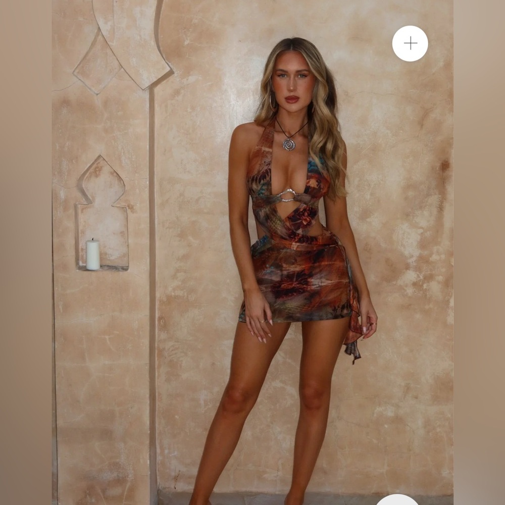 Outcast SAMMIE MINI DRESS MAROON MIRAGE - Picture 2 of 3